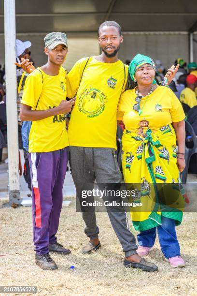 African National Congress supporters during the National Human Rights Day Commemoration at George Thabe Cricket Grounds in Sharpeville on March 21,...