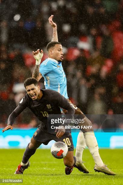 Belgium's Aster Vranckx pictured in action during a friendly soccer game between England and Belgian national team Red Devils, on Tuesday 26 March...