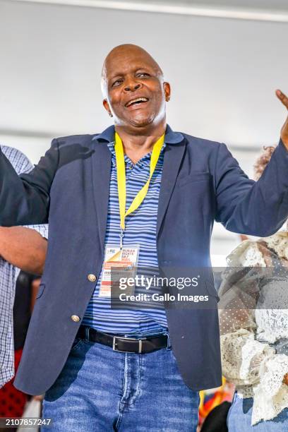 Mondli Gungubele at the National Human Rights Day Commemoration at George Thabe Cricket Grounds in Sharpeville on March 21, 2024 in Sedibeng, South...