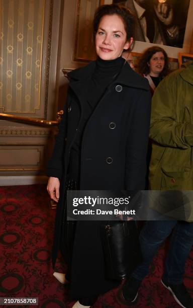 Ruth Wilson poses in the foyer following the press night performance of "Opening Night" at The Gielgud Theatre on March 26, 2024 in London, England.