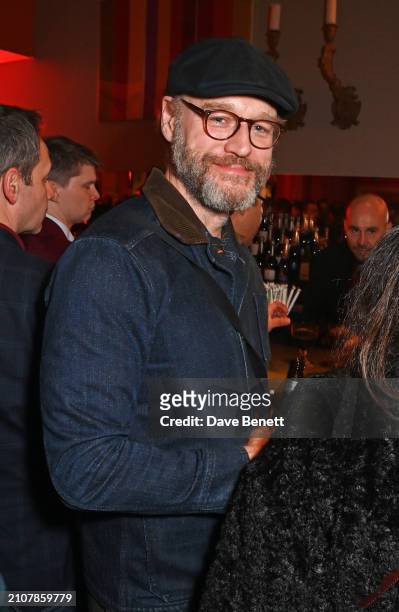 Elliot Cowan attends the press night after party for "Opening Night" at The Ham Yard Hotel on March 26, 2024 in London, England.