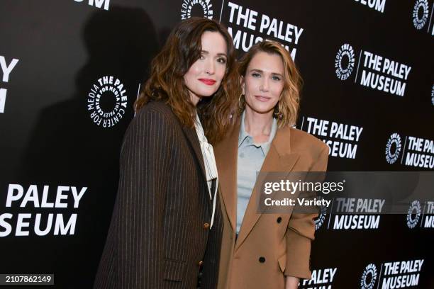 Rose Byrne and Kristen Wiig at PaleyLive: Kristen Wiig and Carol Burnett: A Night With Apple TV+'s "Palm Royale" held at The Paley Museum on March...