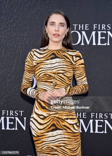 Alix Angelis at the premiere of "The First Omen" held at Regency Village Theatre on March 26, 2024 in Los Angeles, California.