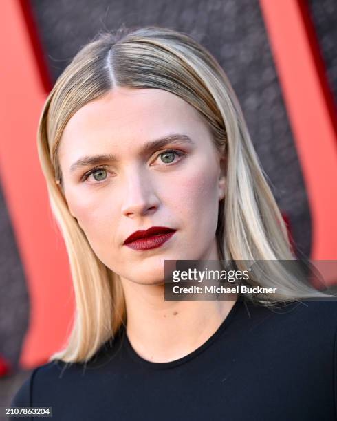 Nell Tiger Free at the premiere of "The First Omen" held at Regency Village Theatre on March 26, 2024 in Los Angeles, California.