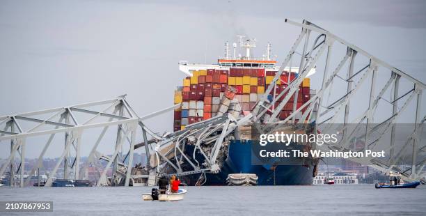 The Key Bridge was hit by a ship and collapsed on March 26, 2024.