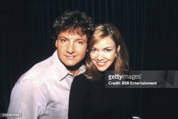 American actress and singer Bobbie Eakes with Dutch singer Rene Froger