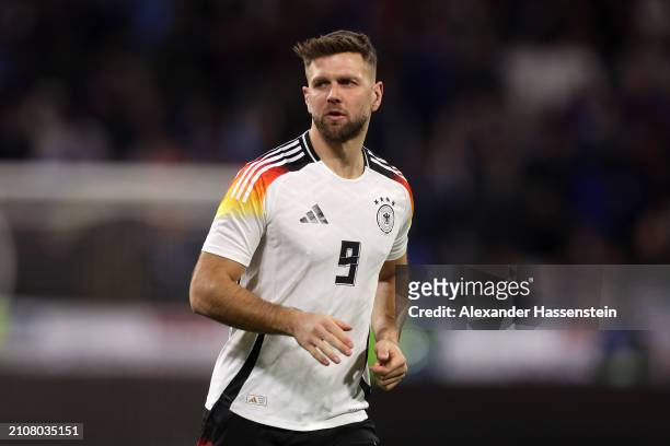 Niclas Füllkrug of Germany looks on during the international friendly match between France and Germany at Groupama Stadium on March 23, 2024 in Lyon,...