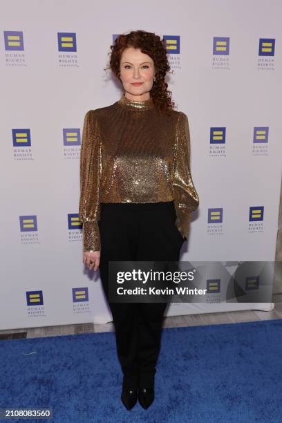 Rebecca Wisocky attends the 2024 Human Rights Campaign dinner at Fairmont Century Plaza on March 23, 2024 in Los Angeles, California.