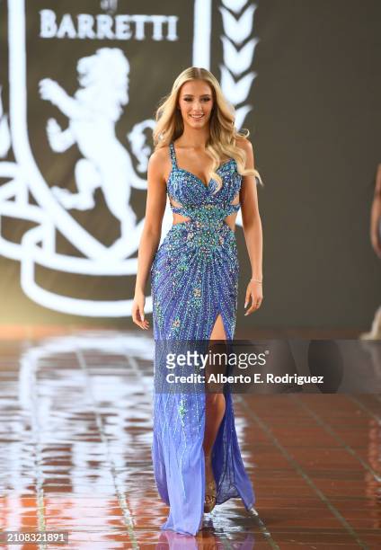 Maci Brooke participates in the runway show at Teen Millionaire Isabella Barrett Shows Her New House of Barretti “Billionaire Barbie" Collection at...