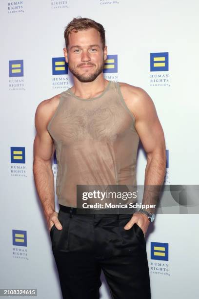 Colton Underwood attends the Human Rights Campaign's 2024 Los Angeles Dinner at Fairmont Century Plaza on March 23, 2024 in Los Angeles, California.