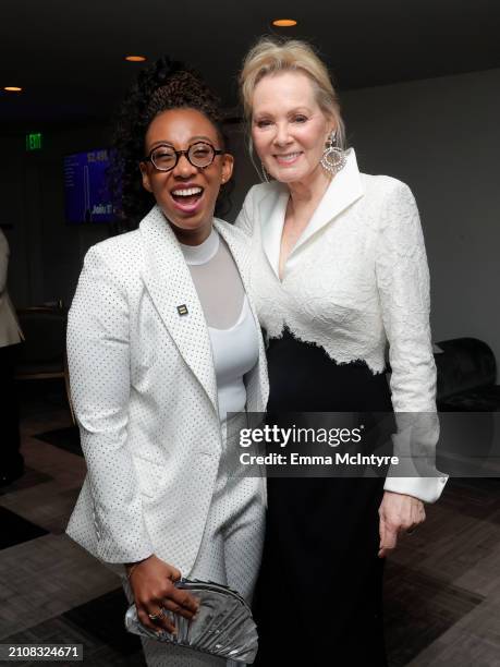 Kelley Robinson, President, Human Rights Campaign and Jean Smart attend the 2024 Human Rights Campaign dinner at Fairmont Century Plaza on March 23,...