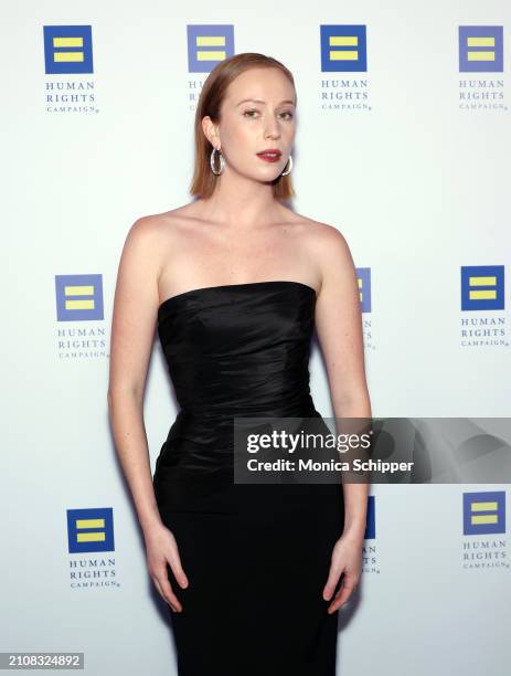 Hannah Einbinder attends the Human Rights Campaign's 2024 Los Angeles Dinner at Fairmont Century Plaza on March 23, 2024 in Los Angeles, California.