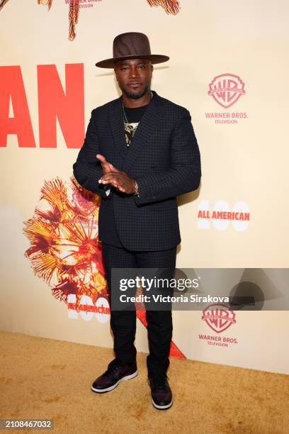 Taye Diggs attends the season six premiere and 100th episode celebration for The CW's "All American" at Manuela on March 23, 2024 in Los Angeles,...