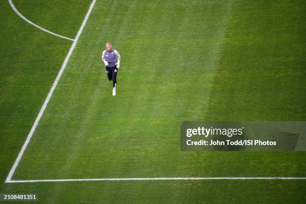 William Yarbrough of the San Jose Earthquakes warms up before a game between Seattle Sounders FC and San Jose Earthquakes at PayPal Park on March 23,...