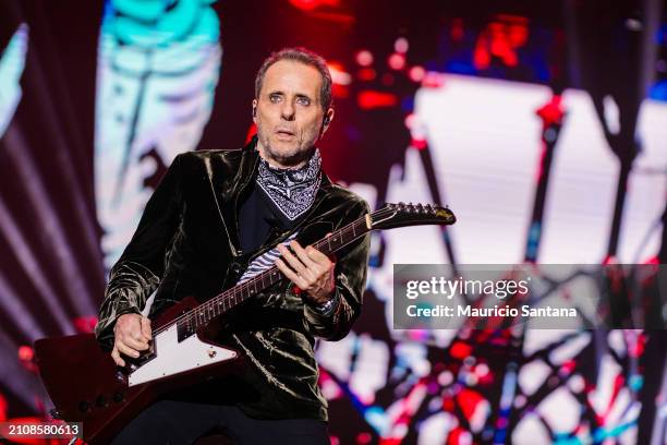 Tony Bellotto of Titas Encontro performs live on stage during day two of Lollapalooza Brazil at Autodromo de Interlagos on March 23, 2024 in Sao...