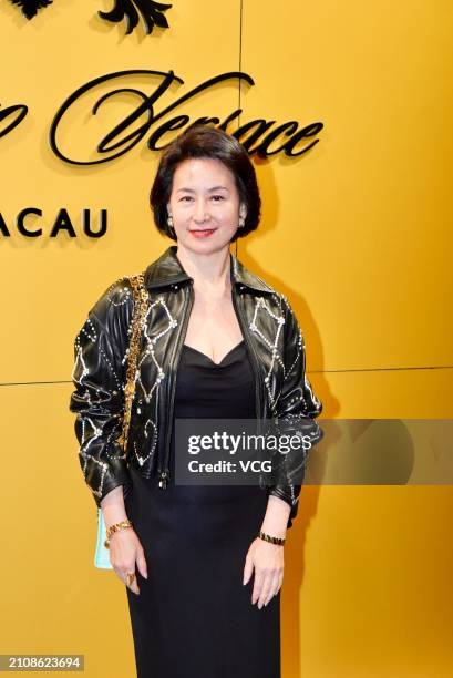 Pansy Ho Chiu-king, daughter of Hong Kong-Macao billionaire businessman Stanley Ho Hung-sun, attends the opening ceremony of Palazzo Versace Macau on...