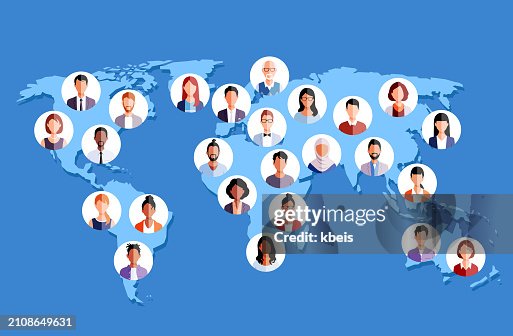 Diverse People On World Map Diverse People On World Map