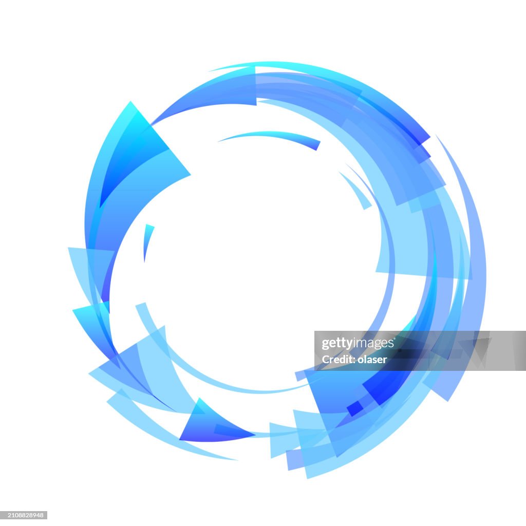 Modern Blue Circular Geometric Design High-Res Vector Graphic - Getty ...