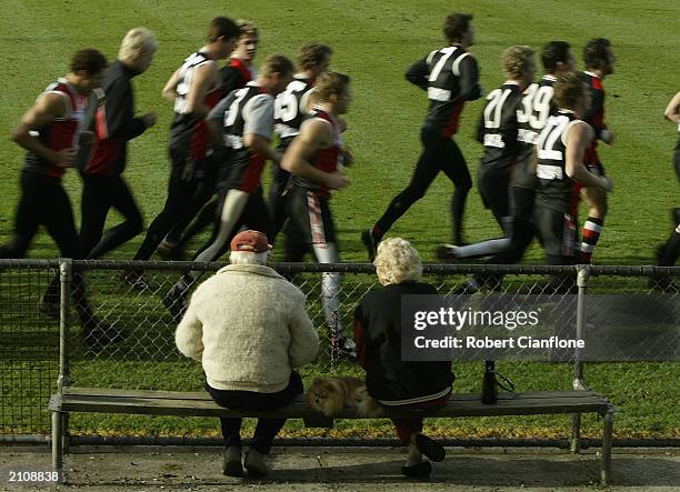 General view during the St.Kilda Saints training session June 25, 2003 held at Moorabbin Oval Melbourne, Australia.