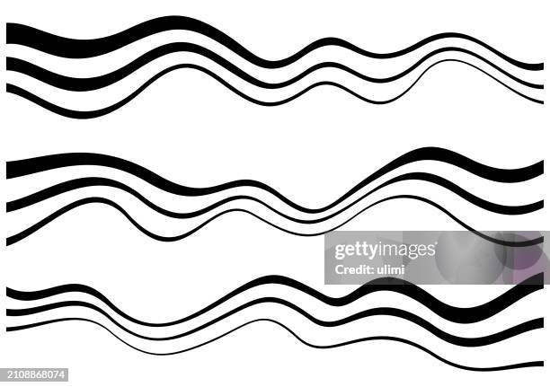 abstract wavy lines - wave length stock illustrations