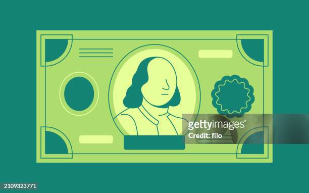 geld papierrechnung dollar bargeld us-währung - client roi stock-grafiken, -clipart, -cartoons und -symbole