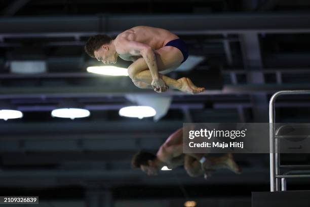 Noah Williams and Thomas Daley of Team Great Britain compete in the Men's Synchronized 10m Platform Final during the World Aquatics Diving World Cup...