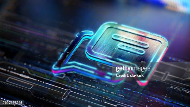 digital on-line chat icon on digital background. chat support evolution. futuristic chat icon in world of technological progress and innovation. cgi 3d render - neon speech bubble stock pictures, royalty-free photos & images