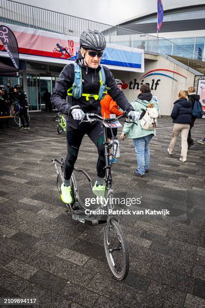 Prince Pieter-Christiaan of The Netherlands at the Hollandse 100 sport fundraiser event in stadion Thialf on March 24, 2024 in Heerenveen,...