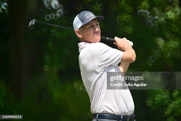 Brendon Todd of the United States plays his shot from the third tee during the final round of the Valspar Championship at Copperhead Course at...