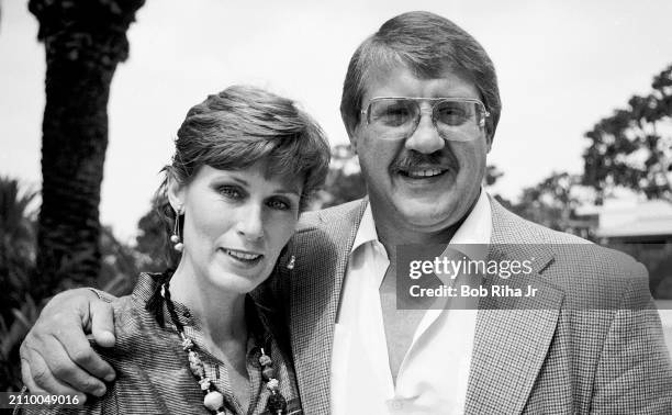 Football Player Alex Karras with wife Actress Susan Clark, July 17, 1983 in Los Angeles, California.
