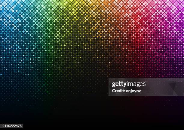 abstract sparkling rainbow glitter background - sequin stock illustrations