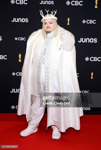 Attends the 2024 JUNO Awards at Scotiabank Centre on March 24, 2024 in Halifax, Nova Scotia.