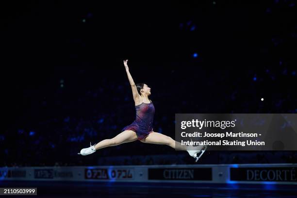 Kaori Sakamoto of Japan performs in the Gala Exhibition during the ISU World Figure Skating Championships at Centre Bell on March 24, 2024 in...