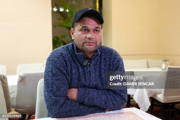 Dhami Man Singh owner of Nepalese restaurant "Himalaya Curry Nepali", talks to a journalist in his restaurant in the center of Zagreb, Croatia, on...