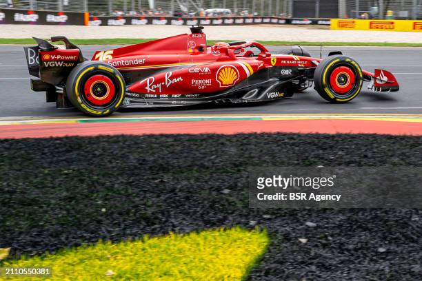 Charles Leclerc, Ferrari SF-23 during qualifying ahead of the F1 Grand Prix of Australia at Albert Park Circuit on March 23, 2024 in Melbourne,...