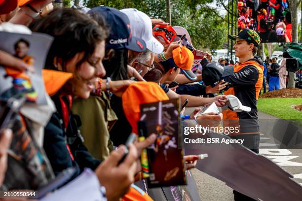 Oscar Piastri, McLaren F1 MCL60 during qualifying ahead of the F1 Grand Prix of Australia at Albert Park Circuit on March 23, 2024 in Melbourne,...