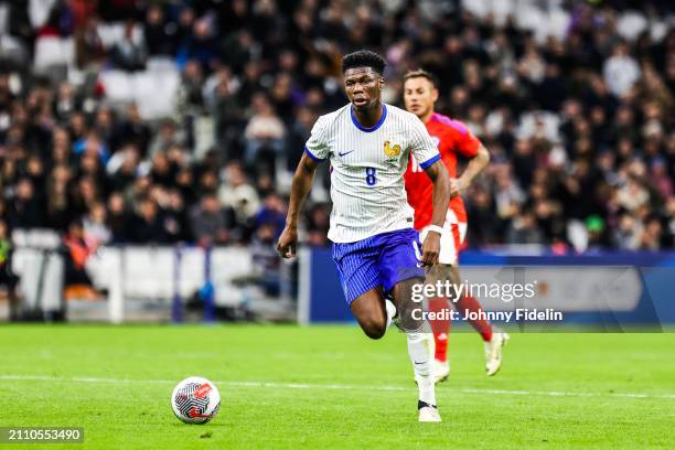 Aurelien TCHOUAMENI of France during the friendly match between France and Chile at Orange Velodrome on March 26, 2024 in Marseille, France. - Photo...