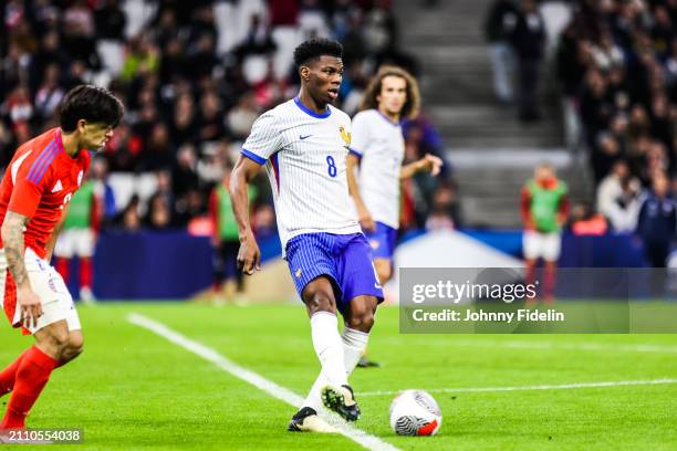 Aurelien TCHOUAMENI of France during the friendly match between France and Chile at Orange Velodrome on March 26, 2024 in Marseille, France. - Photo...