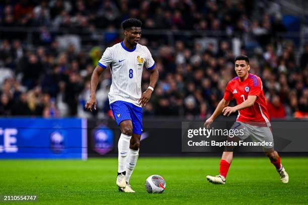 Aurelien TCHOUAMENI of France during the friendly match between France and Chile at Orange Velodrome on March 26, 2024 in Marseille, France. - Photo...