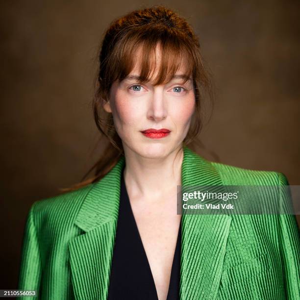 Actress Erika Sainte poses for a portrait shoot on March 9, 2024 in Brussels, Belgium.
