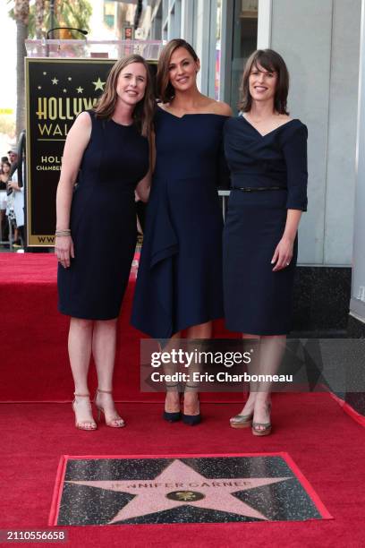 Susannah Kay Garner Carpenter, Jennifer Garner, Melissa Garner Wylie seen at Jennifer Garner honored with a star on the Hollywood Walk of Fame,...