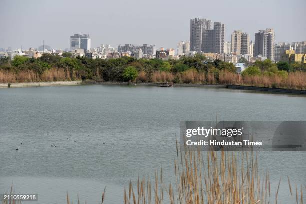 Water Treatment Plant located at Basai village near Dwarka Expressway on March 27, 2024 in Gurugram, India. Water supply in parts of the city is...