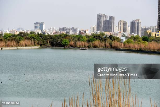 Water Treatment Plant located at Basai village near Dwarka Expressway on March 27, 2024 in Gurugram, India. Water supply in parts of the city is...