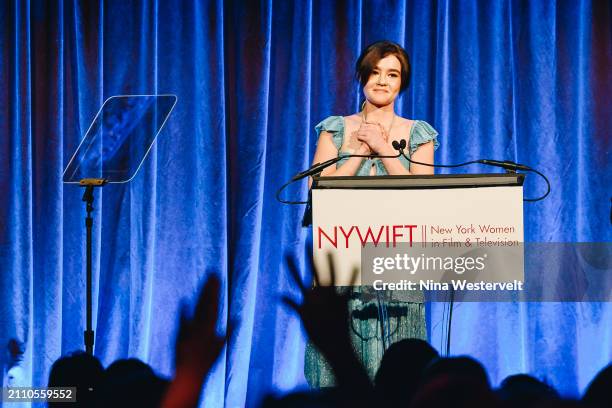 Millicent Simmonds at the New York Women in Film and Television 44th Annual Muse Awards held at Cipriani 42nd Street on March 27, 2024 in New York...