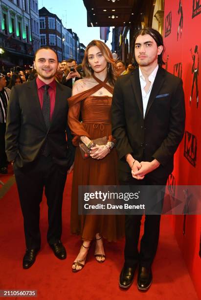 Prince Jackson, Paris Jackson and Bigi Jackson aka Blanket Jackson attend the press night performance of "MJ: The Musical" at the Prince Edward...