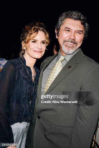 Kyra Sedgwick and Lou Diamond Phillips at the New York Women in Film and Television 44th Annual Muse Awards held at Cipriani 42nd Street on March 27,...