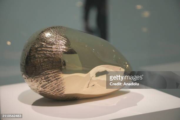 Artworks by Constantin Brancusi on display at the Pompidou Centre in Paris, France on March 27, 2024. A rare retrospective of Constantin Brancusi,...