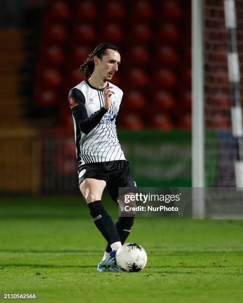 Callum Whelan of Gateshead is playing in the Vanarama National League match between Gateshead and Hartlepool United at the Gateshead International...