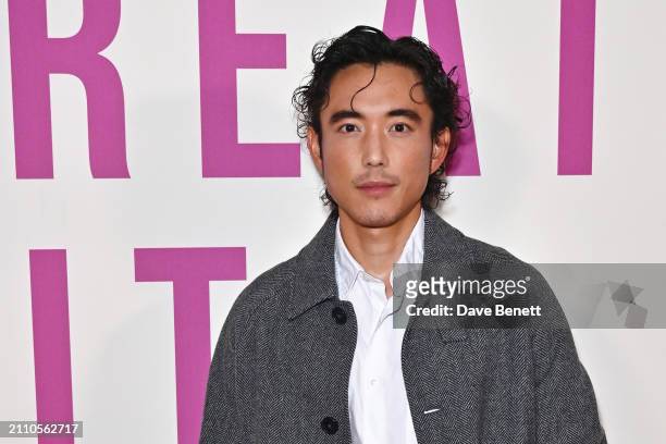 Justin H. Min attends a special screening of "The Greatest Hits" at The Ham Yard Hotel on March 27, 2024 in London, England.