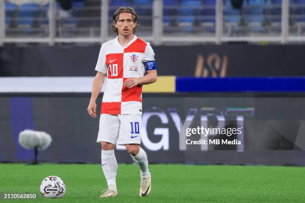 Luka Modric of Croatia during the FIFA Series 2024 Egypt match between Croatia and Egypt at New Administrative Capital Stadium on March 26, 2024 in...